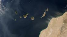 mapa satélite islas canarias y fronteras marítimas
