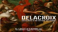 cartel en francés exposición Delacroix en Rabat
