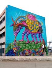 Mural callejero en Rabat