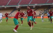 celebración gol de Marruecos ante las Comoras