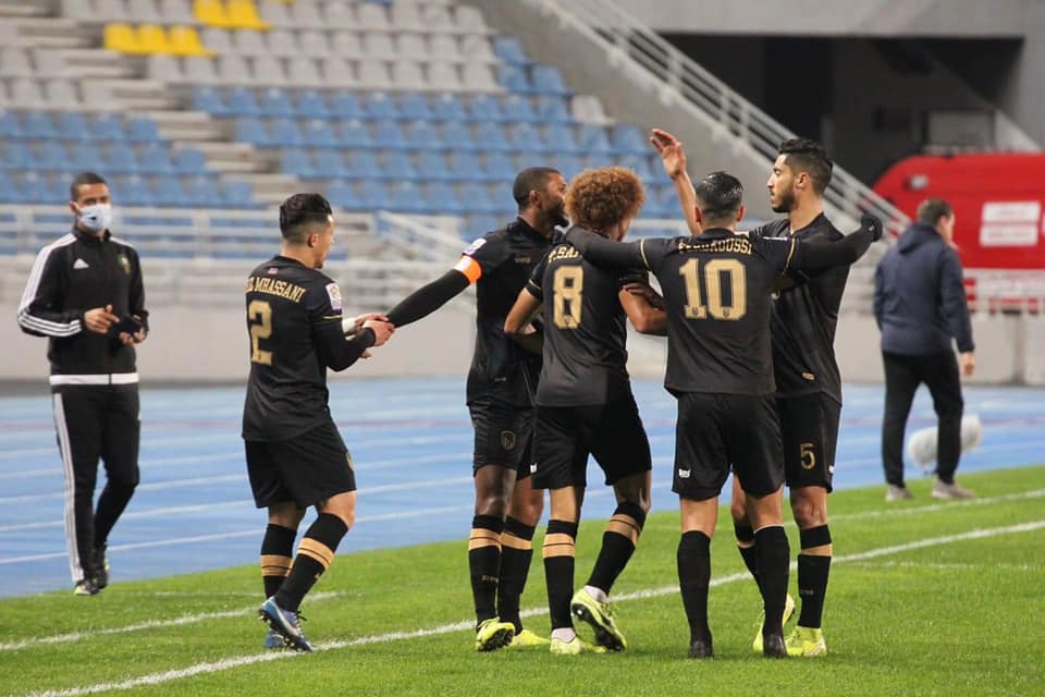 Jugadores del MAT Tetuán celebran un gol