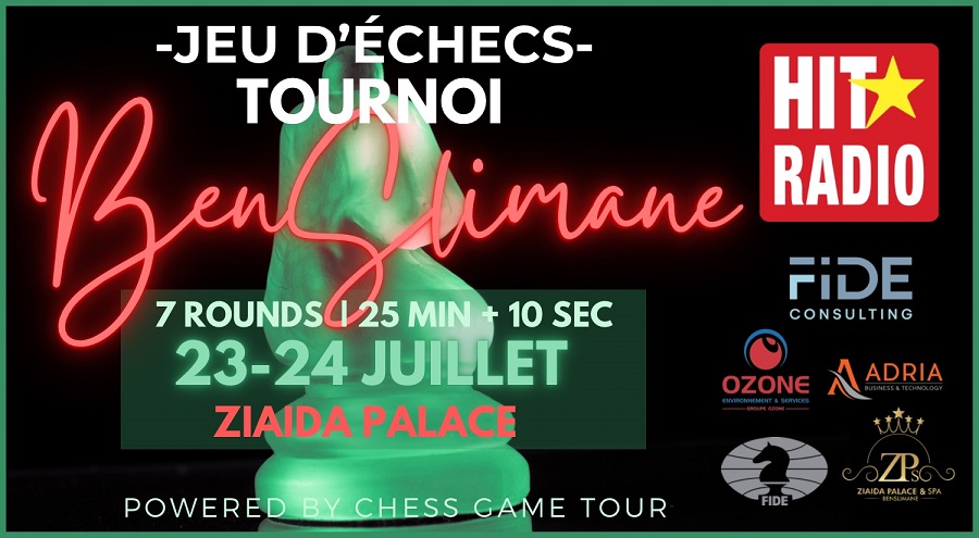 Cartel torneo Chess Game Tour de Benslimane