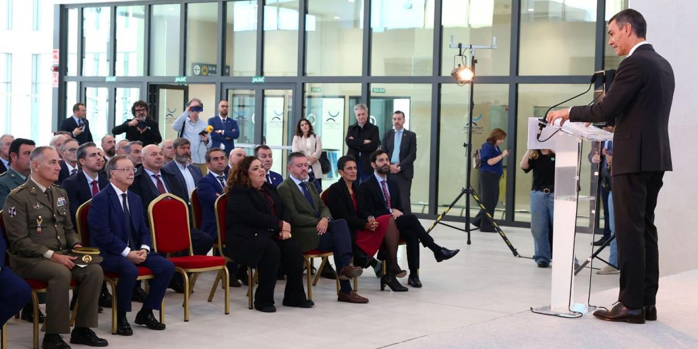 Pedro Sánchez en la inauguración de la nueva estación marítima de Ceuta