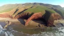 playa de Legzira desde el aire