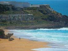 vista de una playa en la región de Tánger