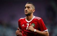 Hakim Ziyech con la camiseta de Marruecos